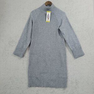 NEW Hilary Radley Womens S Ribbed Knit Sweater Dress Long Sleeve Pullon